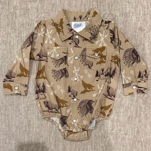 NWOT Shea Baby Pearl Snap Onsie